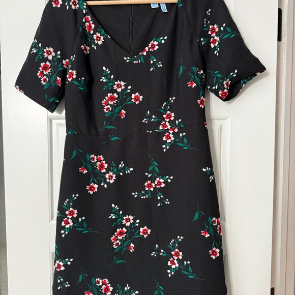 Draper James Black Floral Dress - Sz 2 - Picture 2 of 5